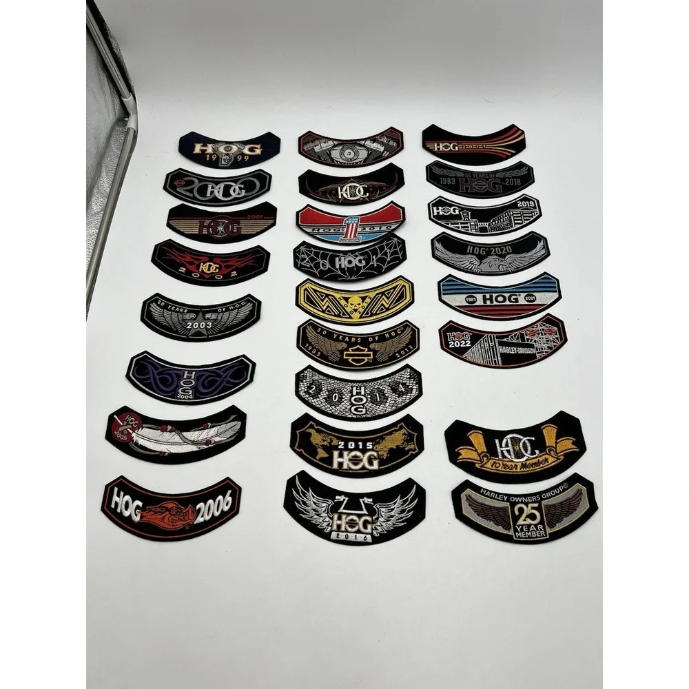 Harley Davidson HOG Annual Rocker Patch Lot 1999-2022 NWOT Near Complete